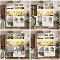 Aukštas spintas su LED, USB, lizdais, 120x40x176cm, 1 vnt