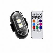 Mini belaidės automobilio LED interjero lempos RGB, 1 vnt.