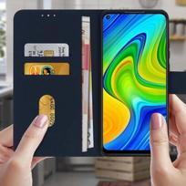 „Xiaomi Redmi Note 9“ dėklas, pilnas dangtelis, kortelės laikiklis Mėlynas stovas, funkcija Mėlyna