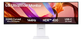 LG U950A - 49 inch - Curved - UltraWide Nano IPS LED Monitor - 5120x2160 - White - USB-C