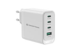 Conceptronic 4-Port 100W GaN USB PD Charger - 3x USB-C - 1x USB-A - QC 3.0 - PPS - PD 3.0