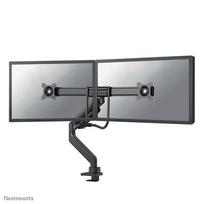 NeoMounts NEXT Core Dual Crossbar Monitor Arm - 17-32inch - 1-8 kg/screen - Gas Spring - 180 Degrees -Stop Mechanism - Topfix - Black