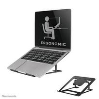 NeoMounts Laptop Stand - 10-17inch - Max 5 kg - 6 Height Positions - Foldable - Compact - Ultra-Slim - Universal - Black