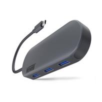 Newell 7-in-1 USB-C šakotuvas, HDMI 4K, 3x USB 3.0, SD ir microSD, grafito