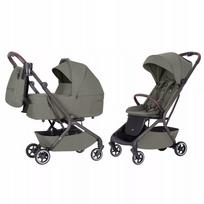 Daugiafunkcis vežimėlis 2in1 CARRELLO MAGIA MALTED GREEN, sulankstoma gondola, 0-22kg