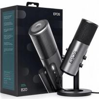 Studijinis transliacinis mikrofonas Epos B20 Sennheiser USB-C, skirtas žaidėjams, su LED