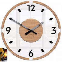 Sieninis laikrodis DUBAI 30 cm – tylus mechanizmas, „premium scandi 3D“ dizainas
