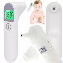 MEDEK medicininis bekontaktis elektroninis termometras kaktai ir ausiai su LCD ekranu