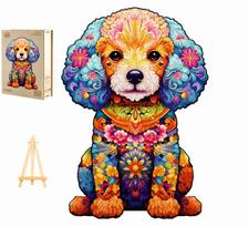 Medinės dėlionės suaugusiems Pudelis, 275 elementai, medinėje dėžutėje