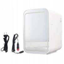 Mažas nešiojamas mini šaldytuvas 4L su LED veidrodžiu ir šildymo funkcija