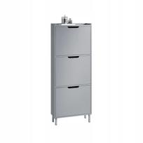 Aukšta batų spintelė su 3 durelėmis prieškambario lentyna 50x19cm FSR151-H-HG