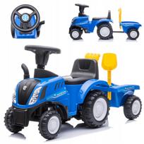 New Holland traktorius-stumdukas su priekaba, garso signalais ir melodijomis, dovana pirmojo gimtadienio proga | XL