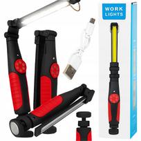 „BLOW“ LED dirbtuvių lempa–žibintuvėlis COB su magnetu, USB įkrovimu ir pakabinimo kilpa