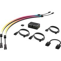 Corsair iCUE LINK LS350 Aurora RGB LED juosta CL-9011135-WW, 2x350mm, 40 LED, ARGB, magnetinis tvirtinimas, korpuso apšvietimas