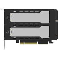 Icy Dock plėtimo kortelė ExpressSlot Elite MB842MP-B, MB842M5P-B, PCIe x4, PCIe x16 4.0, 64Gbit/s, 2x M.2 NVMe SSD