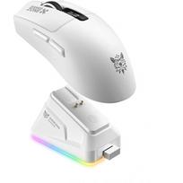 Onikuma DM10 White, belaidė žaidimų pelė, PAW3311, 24000 DPI, 1000 Hz, 500 mAh, 3.7 V DC, 18 mA, 10 m, USB-C, 2.4 GHz, Bluetooth