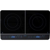 Medion LIFE dviguba indukcinė kaitlentė MD 15324 50079020, 3500W, 2x 20cm, 60-240°C, 10/8 galios lygiai, 0-180min laikmatis