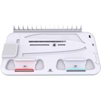 White Shark aušinimo padas KIMURA-PRO, baltas, USB Type-C, 2 valdiklių įkrovimas, 3 ventiliatoriaus greičiai, RGB, PS5