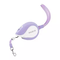 Violetinis 3 m ištraukiamas pavadėlis Rojeco Mini Pet