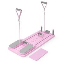 Pilates treniruoklis / reformeris GYMSTICK Pilates V Reformer Board (juodas, violetinis, rožinis) (Spalva: Rožinė)