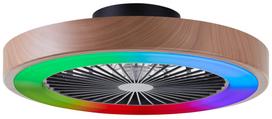 Lubinis šviestuvas su ventiliatoriumi Slimline Brilliant AG 40W 3000-6500K Ø48cm RGB/medienos sp.
