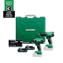 Akumuliatorinių instrumentų komplektas KC18DA Hikoki 18V/2x2.0Ah/Li-ion 2 instr./su įkrovik.