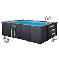 Baseinas su rėmu ir priedais Graphite Gray Intex 400x300x124cm