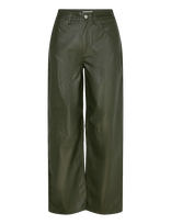 Topshop - Tstalla Coated Barrel Trousers - Barrel kelnės - Chaki spalva