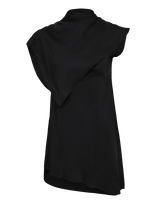 Topshop - Tsachola Draped Scarf Detail Dress Wvn - Vakarėlių suknelė - Juoda