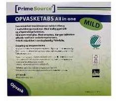Indaplovės tabletės Prime Source Mild All-In-One, 80 vnt., pažymėtos Swan, tirpios, 5 pakeliai x 80 vnt./kartoninė dėžė