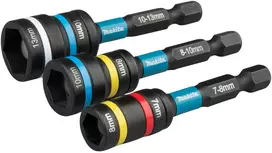 Makita Kombinētas uzgriežņu galviņu Impact Juodas 2-in-1 MZ komplekts, 3 gab., 7/8x65mm, 8/10x65mm, 10/13x65mm E-29826 7/8x65mm, 8/10x65mm, 10/13x65mm