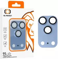 Tel Protect 95% AR+AF Full Metal Camera Protector apsauga kamerai, skirta iPhone 17 Pro, šviesiai mėlyna (blokas)