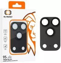 Tel Protect 95% AR+AF Full Metal Camera Protector apsauga kamerai, skirta iPhone 17 Pro Max, juoda (kameros blokas)