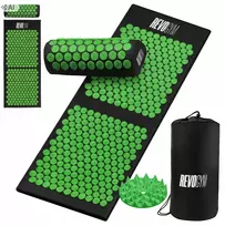 Akupresūros kilimėlis su pagalve Revogym, 105x40 cm, žalias