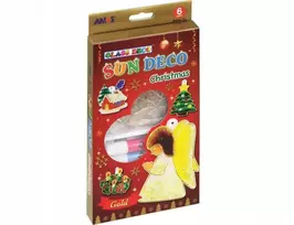 Glass Deco Dažai vitražiniai Amos Sun Deco "Christmas" 6x10.5 ml su 6 pakabukais