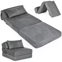 2-in-1 vienvietė išlankstoma poroloninė sofa-lova čiužinys 190×70 cm ModernHome