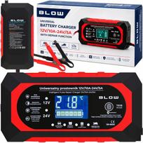 Automatinis automobilio akumuliatorių įkroviklis BLOW 12 V / 24 V, 10 A, su remonto funkcija ir LCD ekranu