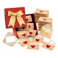30/60 vnt. mini meilės rašteliai su vokais „Pasidaryk pats“ mažos meilės raštelių kortelės širdelės lipdukas Valentino diena romantiška draugui merginai porai jam jai dovanos 30PCS beige