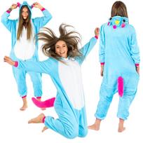 Men's pajamas pegasus kigurumi onesie carnival warm disguise costume m Onesie costume blue/pink pegasus - S blue