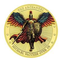 1/3/5 vnt Arkangelo Mykolo iššūkio moneta Dvipusis raižytas metalinis medalis atminimo medalionas apvalios kolekcijos monetų namų biuro stalo puošmena 1pc auksinė