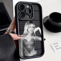 Phone Case for iPhone 17 16e 16 15 14 13 12 11 Pro Max Mini XR XS X 7 8 Plus Hot S-Sabrina C-Carpenter Soft TPU Back Cover iPhone 13 ProMax gray