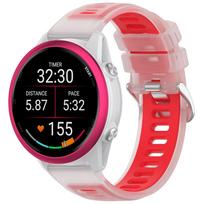 20mm 22mm watch Strap For Garmin Forerunner 570 47mm 42mm/265/255/Venu 3 Semi-Transparent silicone bracelet Vivoactive 6/5 band 20mm watch strap raudona