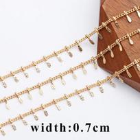 C114 1m/lot Trendy Link Chain Copper DIY Choker Necklace Charms  Metal Tassel for Jewelry Making & Anniversary Accessories 1 meter brown