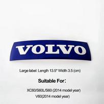 Automobilio grotelių lipdukas su emblema Priekinės grotelės Mėlynas Juodas raidžių emblemos lipdukai Volvo Rdesign S80 V40 V50 V60 V70 S80L XC60 XC90 S40 blue