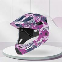 Kids Full Face Helmet Chin Guard Children's Cycling Sports Gear Hard Shell Multiple Vents S M black