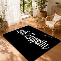 Classic Rock Band L-Led Zeppelin Floor Mat Non-Slip Absorbent Floor Mat Decorative Rug for Home Bathroom Bedroom Entryway 50x80cm brown