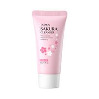 Sakura Facial Cleanser Deep Cleansing Pores Oil Control Moisturizing Brightening Face Wash Gentle For All Skin Types 50g white