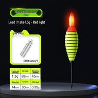 High Sensitivity Nano Luminous Float for Night Fishing - Rotating, Small, Perfect for Micro Bait & Stream Rockfish 1.5g Single Float (With Battery) white