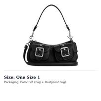 COACH Ashton Leather Baguette Bag, Shoulder Bag, Crossbody Bag Medium Women's Black CM079-SVDTV One Size 1 black
