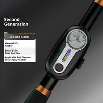 New Fishing Alarm Electronic Buzzer Indicator Siren Bite Bait Alarm Sea Rod Led Light Indicator Sound Light Alarm Fishing Parts 1 black